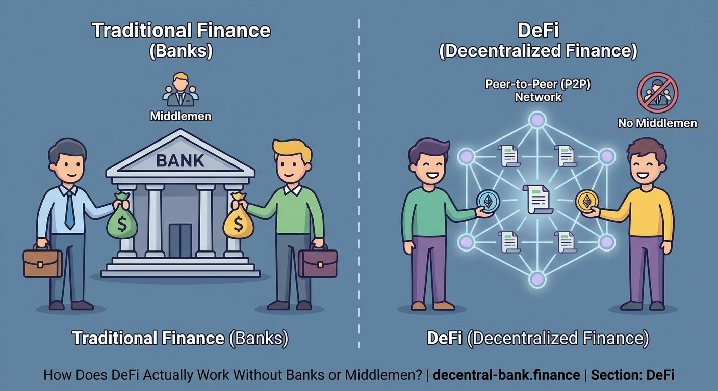 How Does DeFi Actually Work Without Banks or Middlemen? - Illustration 3