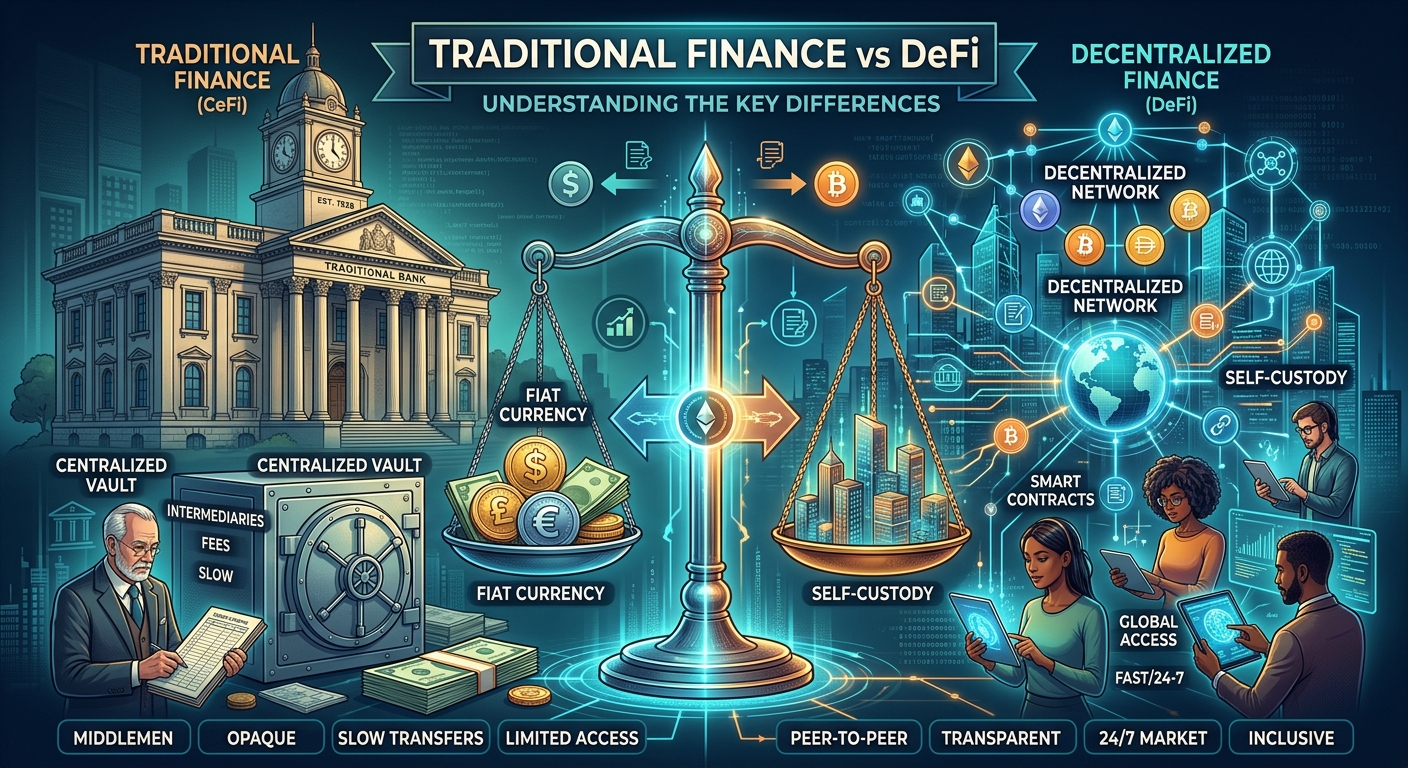 Traditional Finance vs DeFi: Understanding the Key Differences - Illustration 2