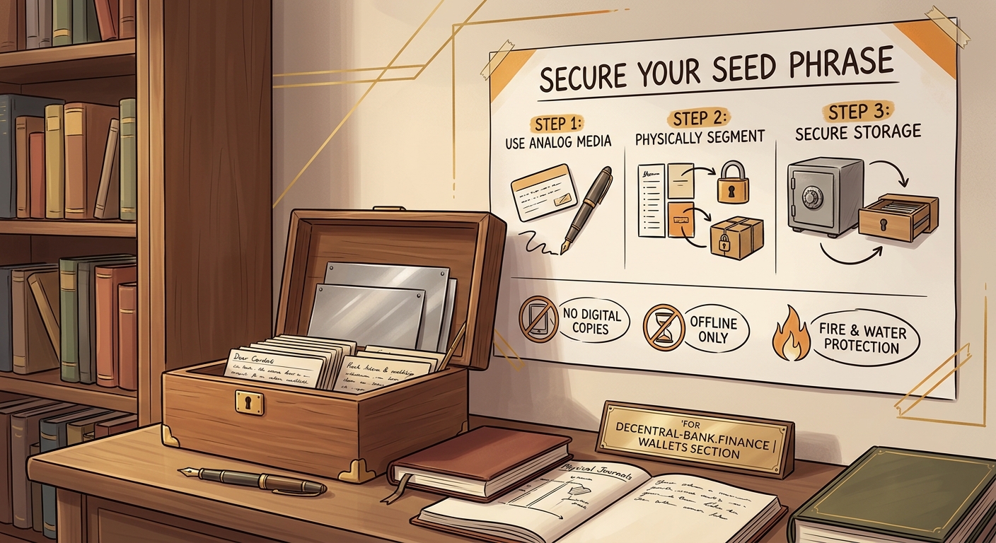 How to Safely Store Your Seed Phrase Without Digital Backups - Illustration 1