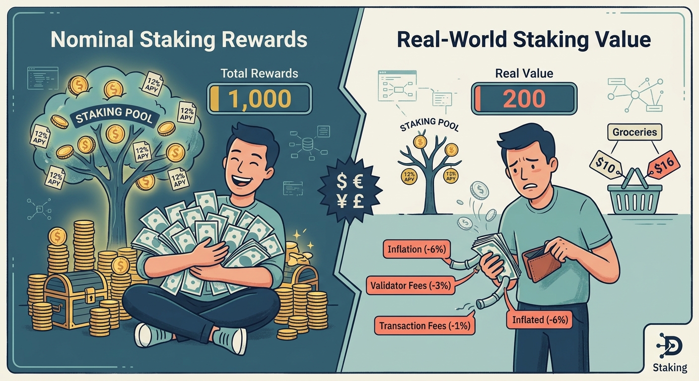 What Are Staking Rewards Really Worth After Fees and Inflation? - Illustration 1