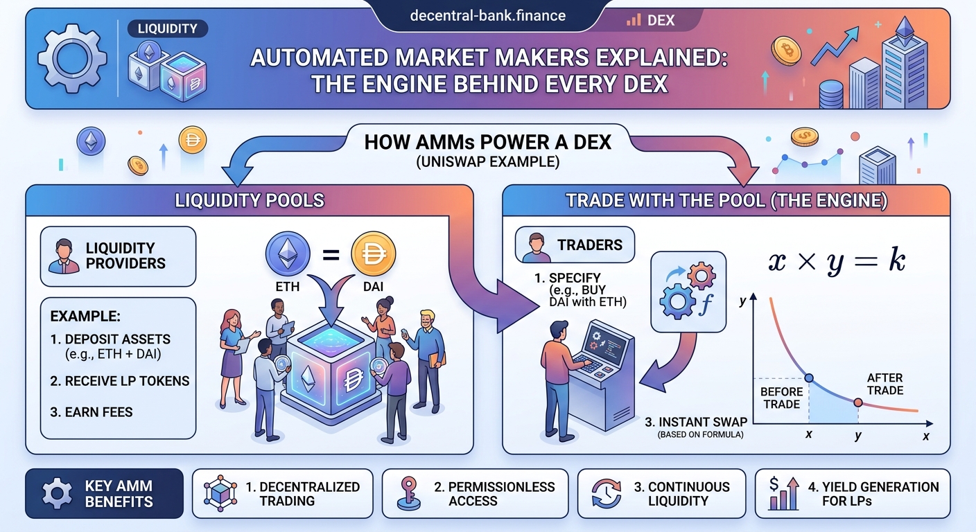 Automated Market Makers Explained: The Engine Behind Every DEX — 2