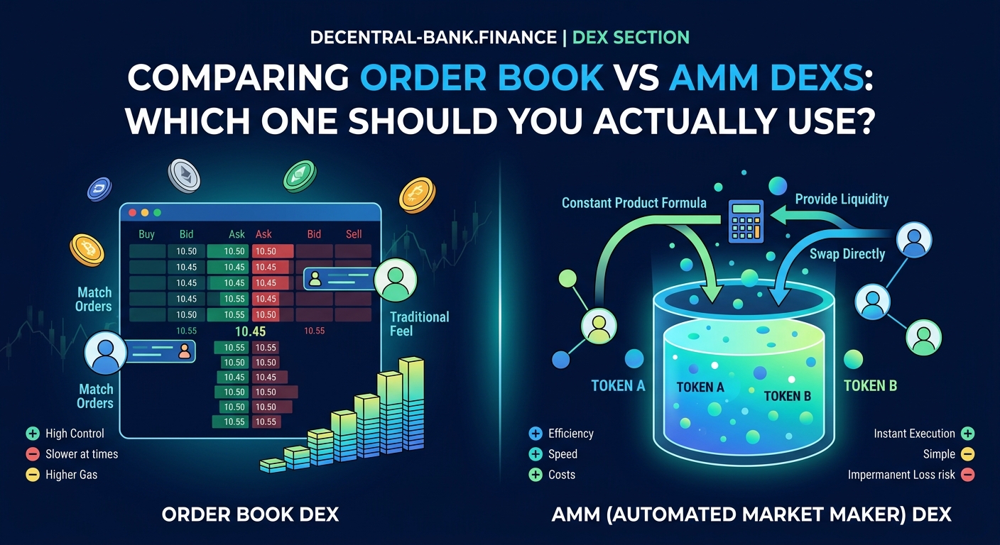 Comparing Order Book vs AMM DEXs: Which One Should You Actually Use? — 1